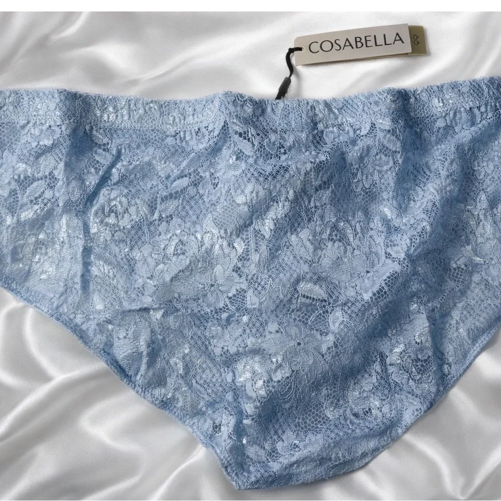 Cosabella Never Say Never Lace Brief Men Soft Stretch Designer‎ Underwear Blue L